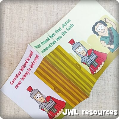 Cornelius at the door craft: first fold