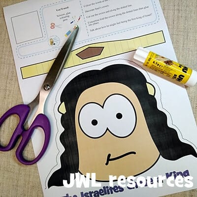 King Saul's crown craft setup