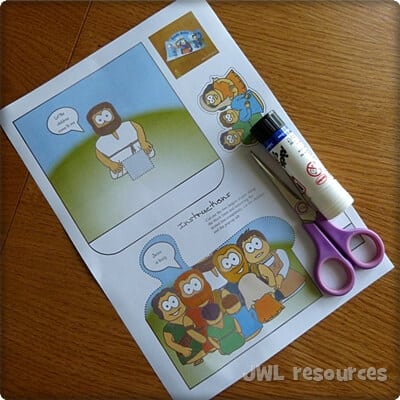 The Children (Luke 18) craft setup