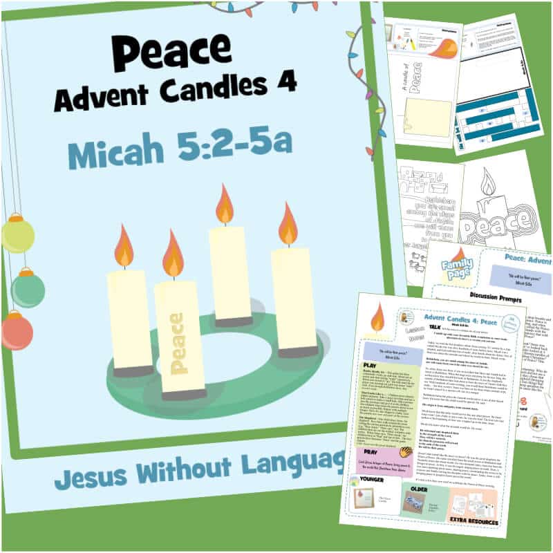 Advent Candle week 4 PEACE - Micah 5